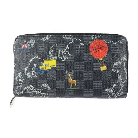 LOUIS VUITTON Black Damier Wallet - Picture 1 of 10
